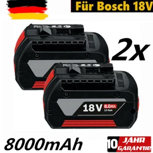 2X Batería 8Ah para Bosch 18V Professional GBA GSR BAT618 BAT609 BAT620 8Ah Batería - Imagen 1 de 12