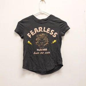Old Navy Girls Softest T-Shirt gray Size M (8) Tiger short Sleeve and round neck - Picture 1 of 7
