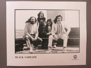 Black Sabbath black & white 8 X 10 glossy promo photo Sitting on Bench OZZY ! - Picture 1 of 1