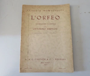 Claudio Monteverdi - L' ORFEO - Ottorino Respighi - Milano 1935 - Imagen 1 de 7