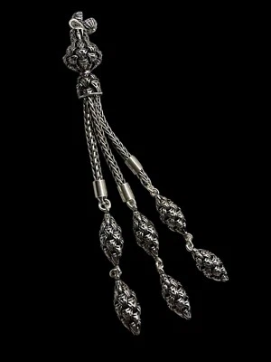 Borla de plata 925 tejida a mano Trabzon kazaz para tasbeeh. Diseño especial Foto 1 de 4