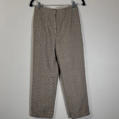 Pantalones Talbots de Colección para Mujer Pierna Ancha Talla 2 Preppy Cuadros Academia Profesor Alto Foto 1 de 4