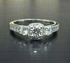 Engagement Ring 2.20Ct Round Cut Simulated Diamond Solid 14k White Gold Size 5.5