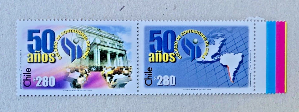 CHILE, 50 Años Colegio Contadores, 2008. MNH - Image 1 of 1