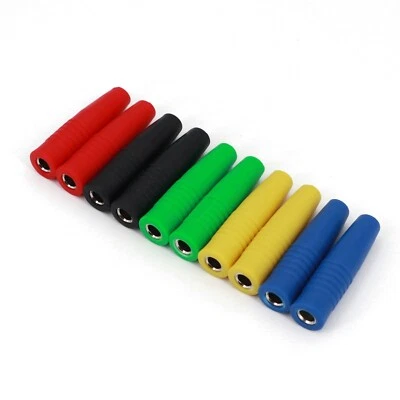 Brass Insulated 4mm Banana Female Jack Plug Wire Solder Connector 10Pcs  - Image 1 of 4