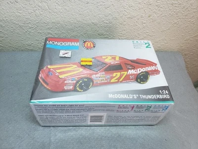 Monograma 2442 Escala 1/24 McDonald's Ford Thunderbird #27 Modelo Kit, NUEVO, Sellado Foto 1 de 4
