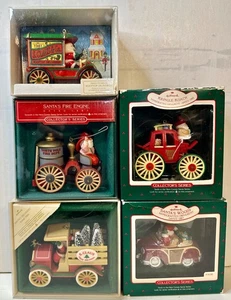 5 adornos distintivos entregas de Papá Noel/motor de bomberos/techo/maderado/coach Kringle - Imagen 1 de 2