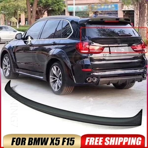 Ajuste para BMW X5 2014-19 alerón trasero medio maletero ventana ala moldura PU negro mate  - Imagen 1 de 15