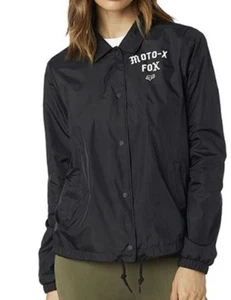 Fox Racing Black Jacket Pit Stop Coaches Jacket Size X-Small Woman’s - Picture 1 of 7