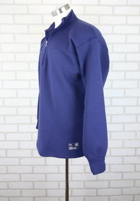 Vintage Stussy 998 International Issue Blue Zip Pullover Mock Mens L Coolmax USA - Image 1 of 4