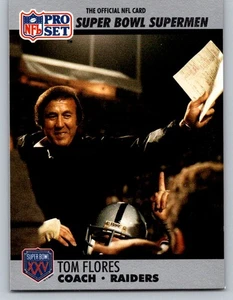 1990-91 Pro Set Super Bowl XXV Silver Anniversary #25 Tom Flores - Picture 1 of 2