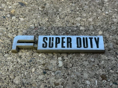 1987-1991 Ford F-SUPER DUTY F450 F550 Fender Badge Emblem OEM, 7.3 7.5 Used - Image 1 of 4