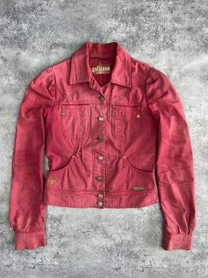 Chaqueta John Galliano Bijoux Beauties Denim Rosa Envejecida Mujer Talla 26/40 Foto 1 de 4