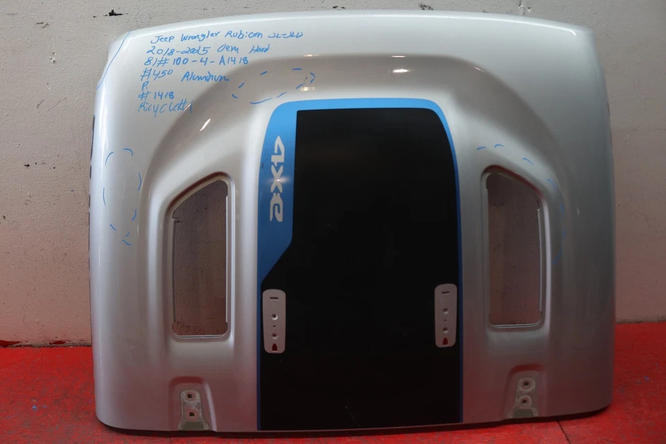 2018 2025 JEEP WRANGLER RUBICON JL JLD FRONT HOOD OEM ALUMINUM - Image 1 of 4