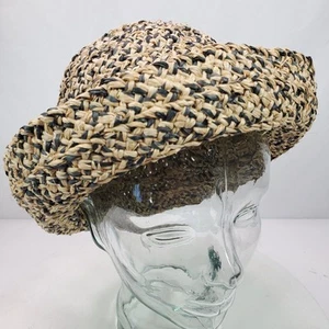 Sombrero Vintage Tejido Paja Filipinas M-L Beige Gris - Imagen 1 de 9