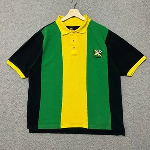 Jamaika Fußball Team Poloshirt Herren XL Mehrfarbig Kurzarm Baumwolle Komfort - Bild 1 von 8