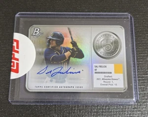 Sal Frelick 2022 Bowman Platinum Minted In Merit Autograph /50 Brewers - Picture 1 of 4