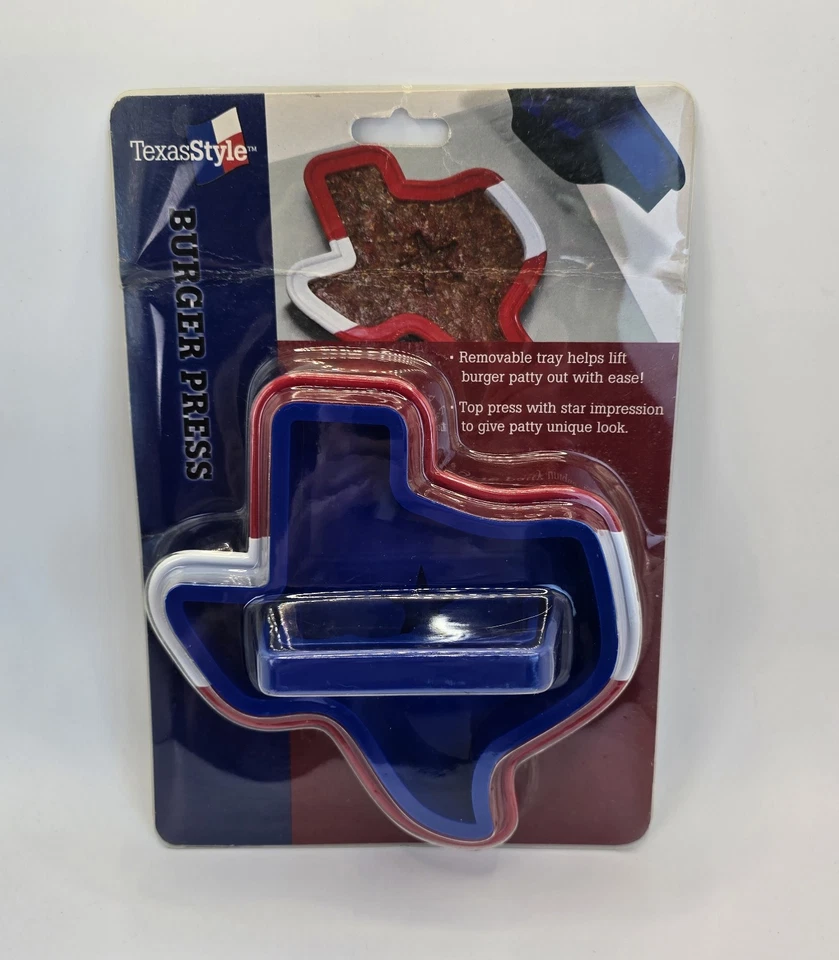Texasstyle Texas Shaped Hamburger Press With "texas Star" Imprint BBQ Tools Yard
