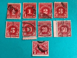 US Briefmarken SC# J79-J86 Porto fällig gebraucht 1931-1932 - Bild 1 von 1