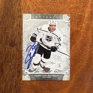 Quinton Byfield Autographed 2024-25 Upper Deck Artifacts Signed Card #1 - Kings - Picture 1 of 2