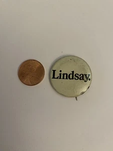 Lindsay Political Pin Back Button P32 - Picture 1 of 3