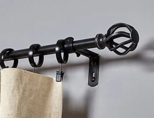 Umbra Gazebo Drapery Curtain Rod set in Black 18-36 inches long  - Picture 1 of 5