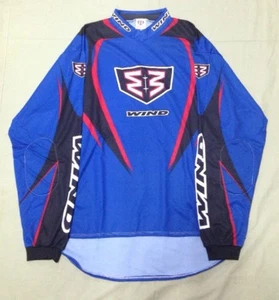 WIND RACEWARE MOTOCROSS JERSEYS SHIRTS BLUE/RED/BLACK - Foto 1 di 7