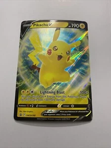 Pokemon TCG - Pikachu V SWSH198 JUMBO Oversize Black Star Promo Card M/NM - Picture 1 of 1