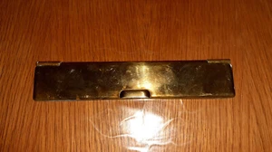 Briefklappe antik ca 1930 Briefschlitz Briefeinwurf Messing massiv, alt, 20 cm - Bild 1 von 6