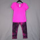 Active Life Women's 2 Piece Workout Gym T-Shirt & Leggings Athletic Pink Size S