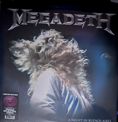 MEGADETH-A Night in Buenos Aires (3 x Purple/Black splatter)-- SEALED - Image 1 of 3