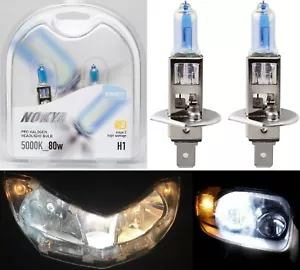 Nokya 5000K White H1 Nok8017 80W Two Bulbs Head Light Low Beam Replacement EO - Picture 1 of 12
