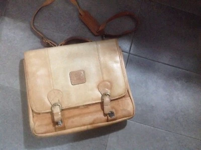 Old Vintage Geoffrey Beene Handcrafted Soft Glove Leather Satchel Work Casual - Изображение 1 из 4