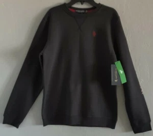 U.S. Polo Assn Boys Black Sweatshirt Long Sleeve Xtra Large 14-16 New with Tags  - Picture 1 of 10