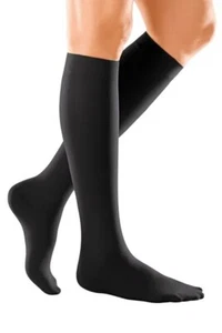 Soft Below Knee BLACK or BEIGE Support Stockings Varicose Vein Compression Socks - Picture 1 of 8