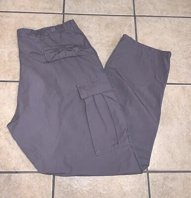 Men's L/R PROPPER Gray Grey Ripstop Canvas Double Knee Cargo Work Pants F5201 - Image 1 of 4