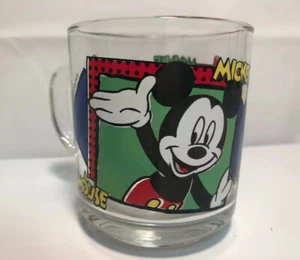 Mickey Mouse Minnie Mouse Disney Juice Glass 8 Oz Mug Anchor Hocking USA VGUC - Picture 1 of 12