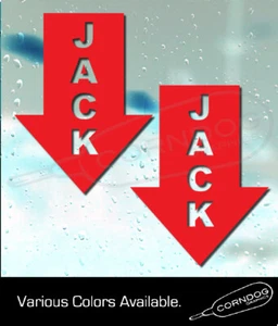 Jack Point (PAIR) STICKER VINYL DECAL JDM TUNING RACE RALLY HONDA SUBIE MAZDA - Picture 1 of 3