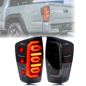 LED Tail Lights for Toyota Tacoma 2016-2021 SR5 TRD Black Rear Lamps Assembly - Picture 1 of 5
