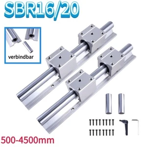 Guía lineal SBR16/20 carril deslizante + bloques de rodamientos SBR16/20UU + conector CNC - Imagen 1 de 28