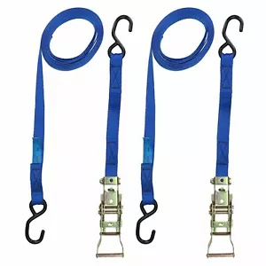 Remolque de trinquete azul 4 m gancho correa de carga 325 kg amarre x 2 (par) - Imagen 1 de 4
