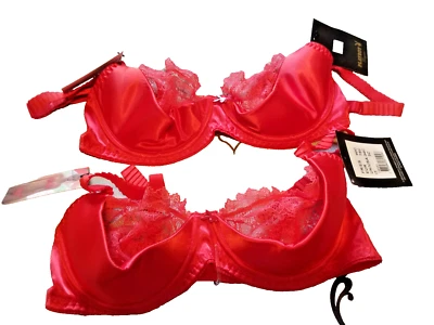 Juego de 2 Sujetadores Marca Playboy (Rojo - Talla 34C)-Nuevos Foto 1 de 4