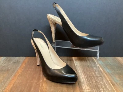 Zapatos de salón MAX STUDIO de cuero negro con cordones de corcho talla 8 m  Foto 1 de 4