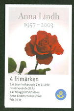 SWEDEN (H551) Scott 2474c, Anna Lindh booklet, VF