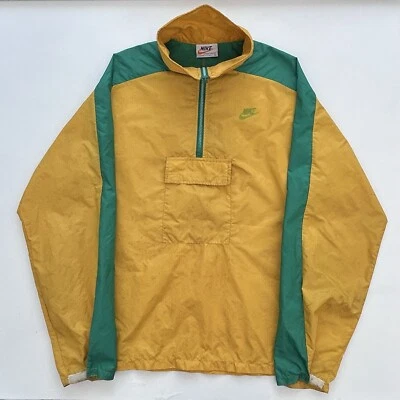 Vintage 70’s Nike Half Zip Green Anorak Windbreaker Jacket Men’s XL Made In USA - Image 1 of 4