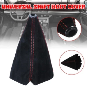 1Piece Car Suede Leather Gear Shift Boot Manual Gaiter Stick Knob Boot Cover - Foto 1 di 15