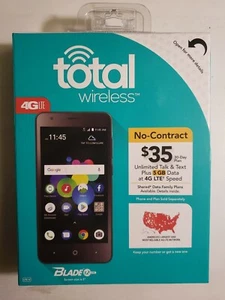 NEW Blade T2 LITE 4G LTE (Total Wireless Prepaid Cell Phone) NETWORK LOCKED - Picture 1 of 7