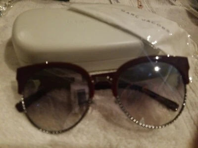 Marc Jacobs Gray Gradient Silver Mirror Cat Eye Ladies Sunglasses NWT $250 — 第 1/4 张图片