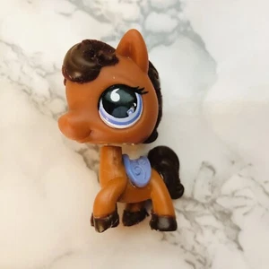 Authentic Littlest Pet Shop LPS Flocked Fuzzy Mane & Fuzzy Tail PONY HORSE # 627 - Picture 1 of 6