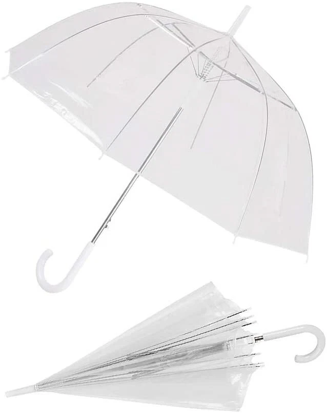 OMBRELLO PERLETTI SPOSA TRASPARENTE PARAPIOGGIA - Immagine 1 di 1